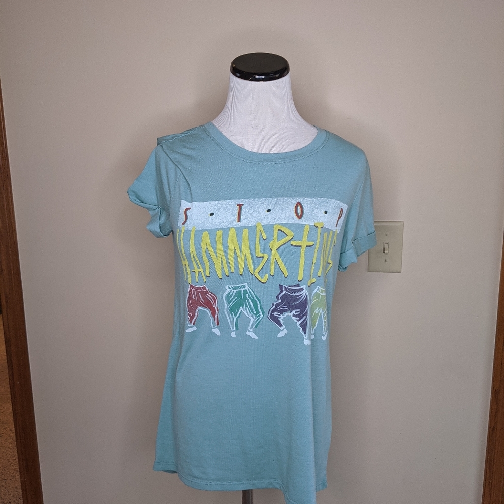 Lyric Green Cuffed Sleeve Hammertime Graphic Tee M